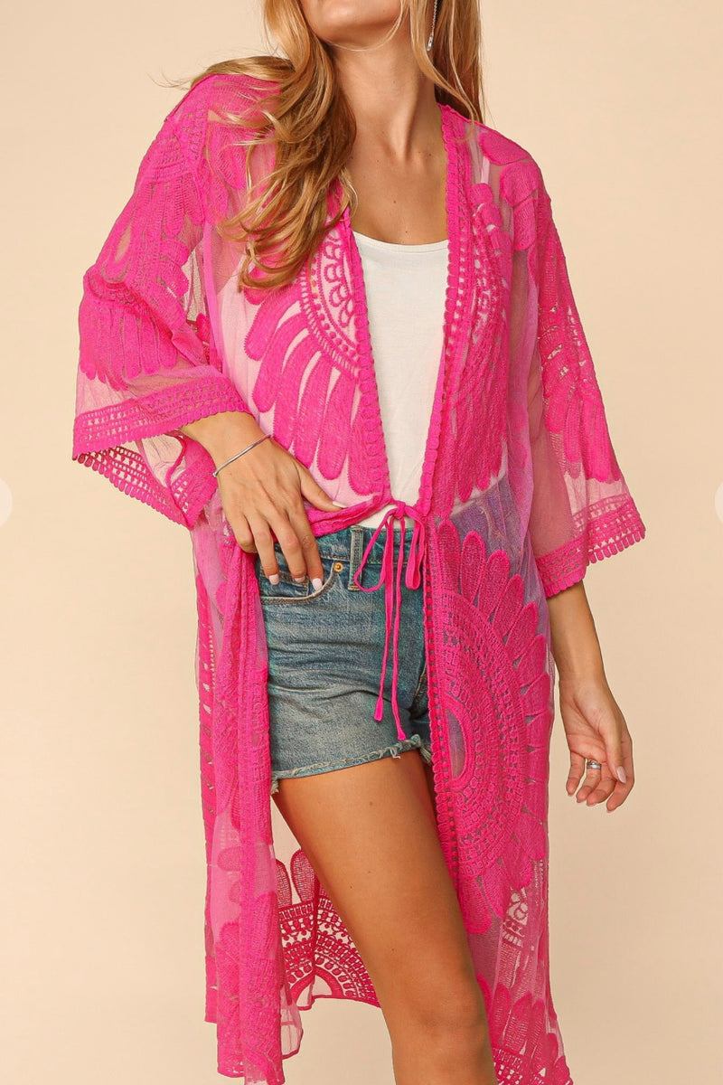 Midi Lace Boho Duster