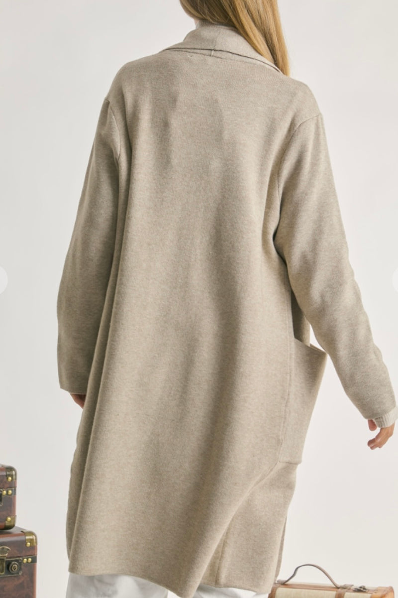 Long Line Shawl Collar Cardi Coat