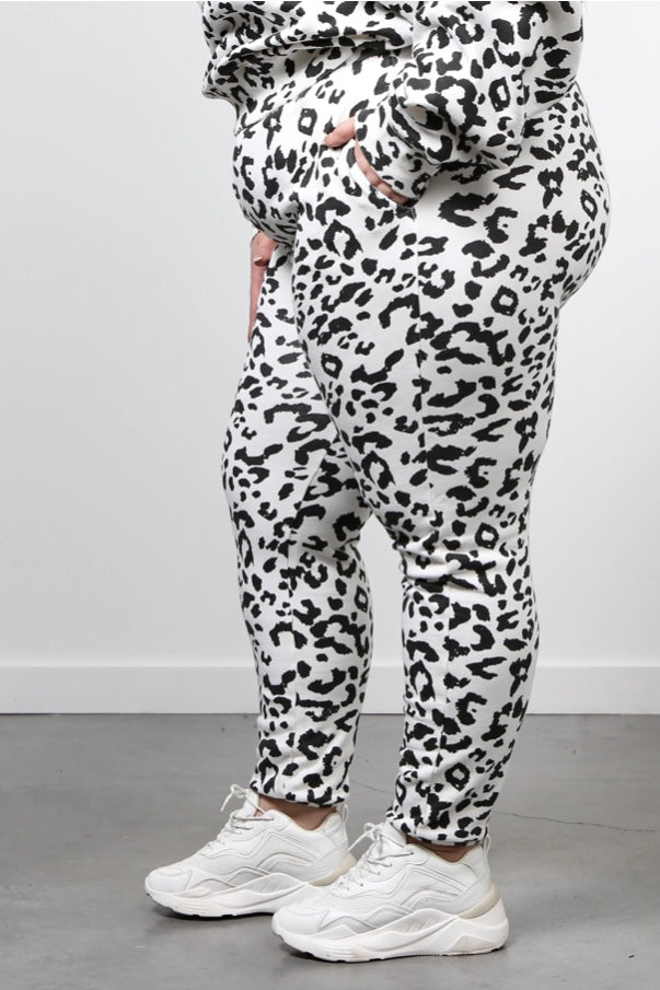 Brunette The Label Snow Leopard Best Friend Jogger - Size S/M & L/XL