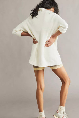 Free People Slouchy Ottoman Tunic Sweater Ecru