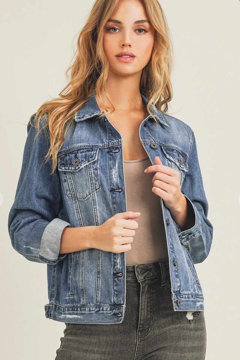 Classic Vintage Relaxed Fit Denim Jacket