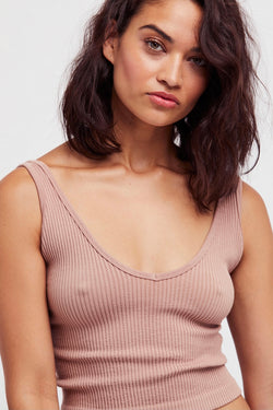 Free People Solid Ribbed Brami Crop Top