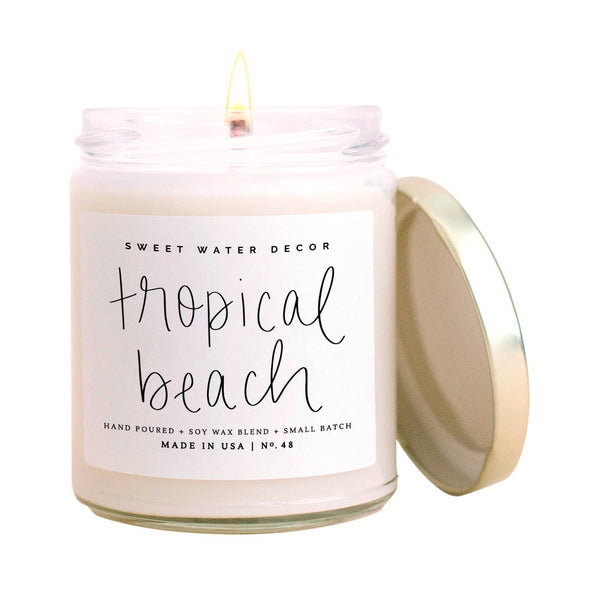Tropical| beach| candle|