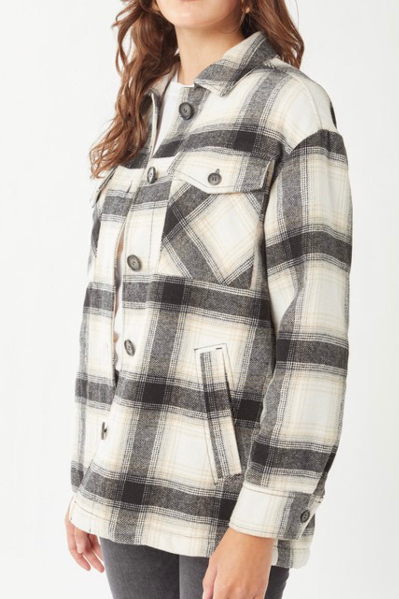 Sherpa Lined Plaid Shacket