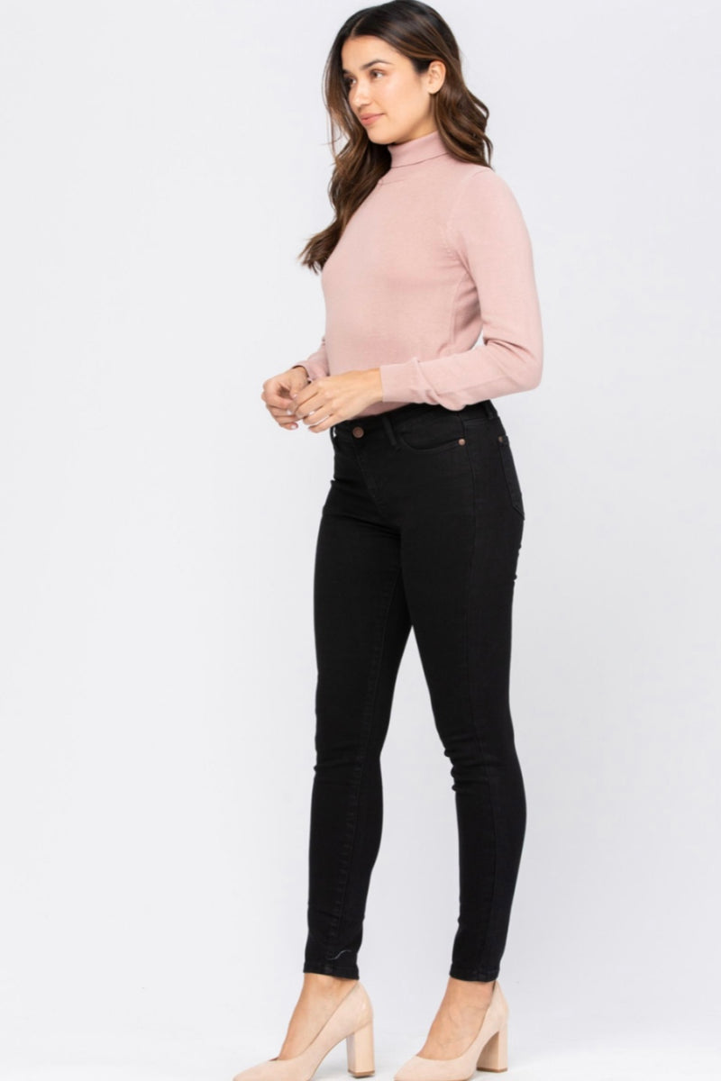 Zoe Take 2 Black Mid-rise Skinny Jeans