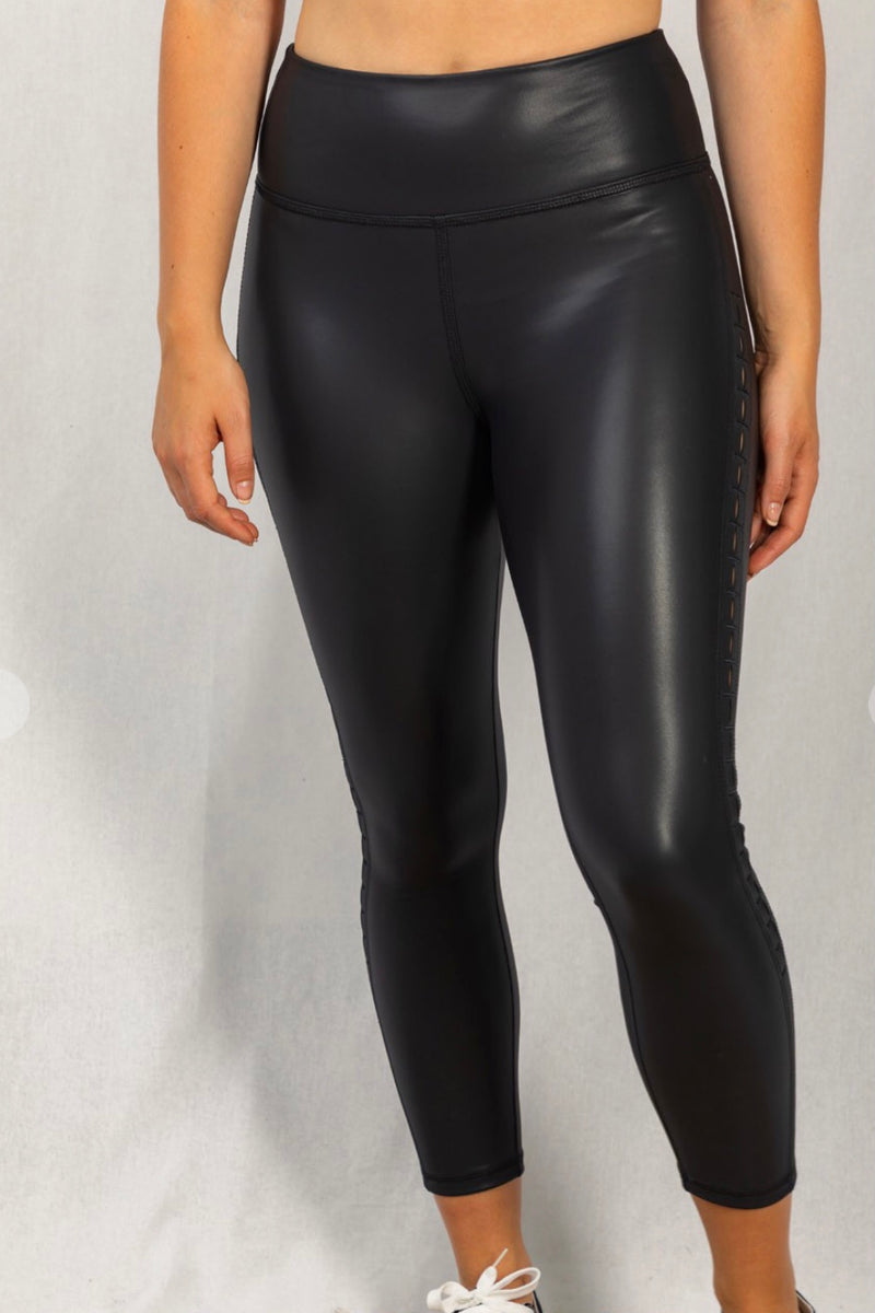 FAUX LEATHER LOOK LEGGINGS – Acacia Boutique