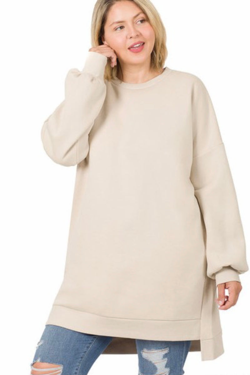 Sarah Crew Neck Tunic with Pockets