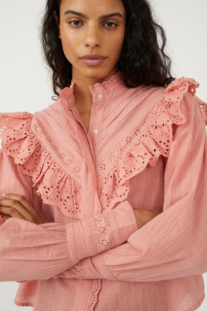 Free People Hit The Road Button Down Top in Sun Sand