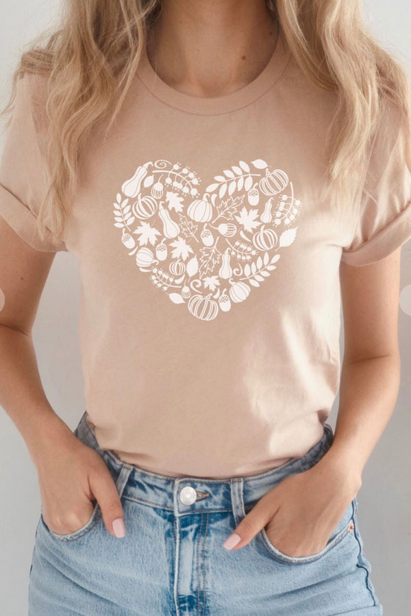 Fall| heart| tshirt| sand|