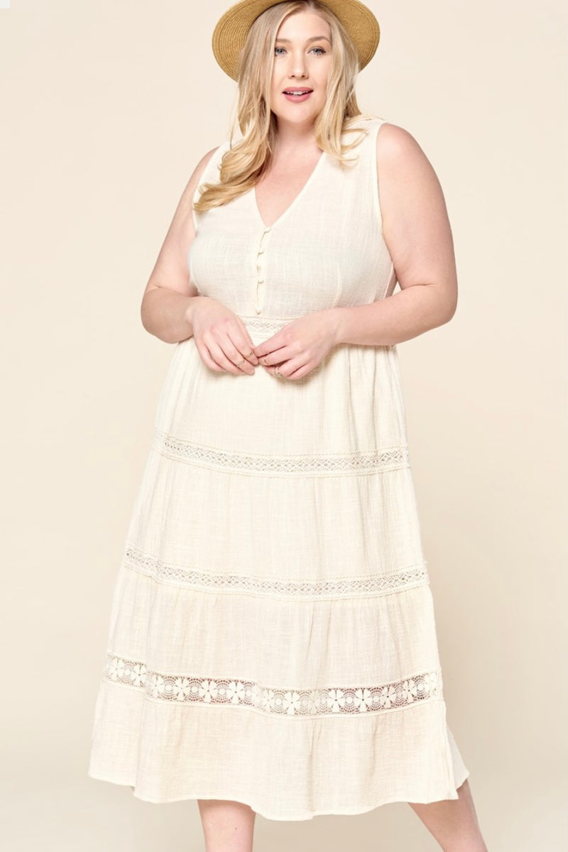 Boho Midi Cotton Dress