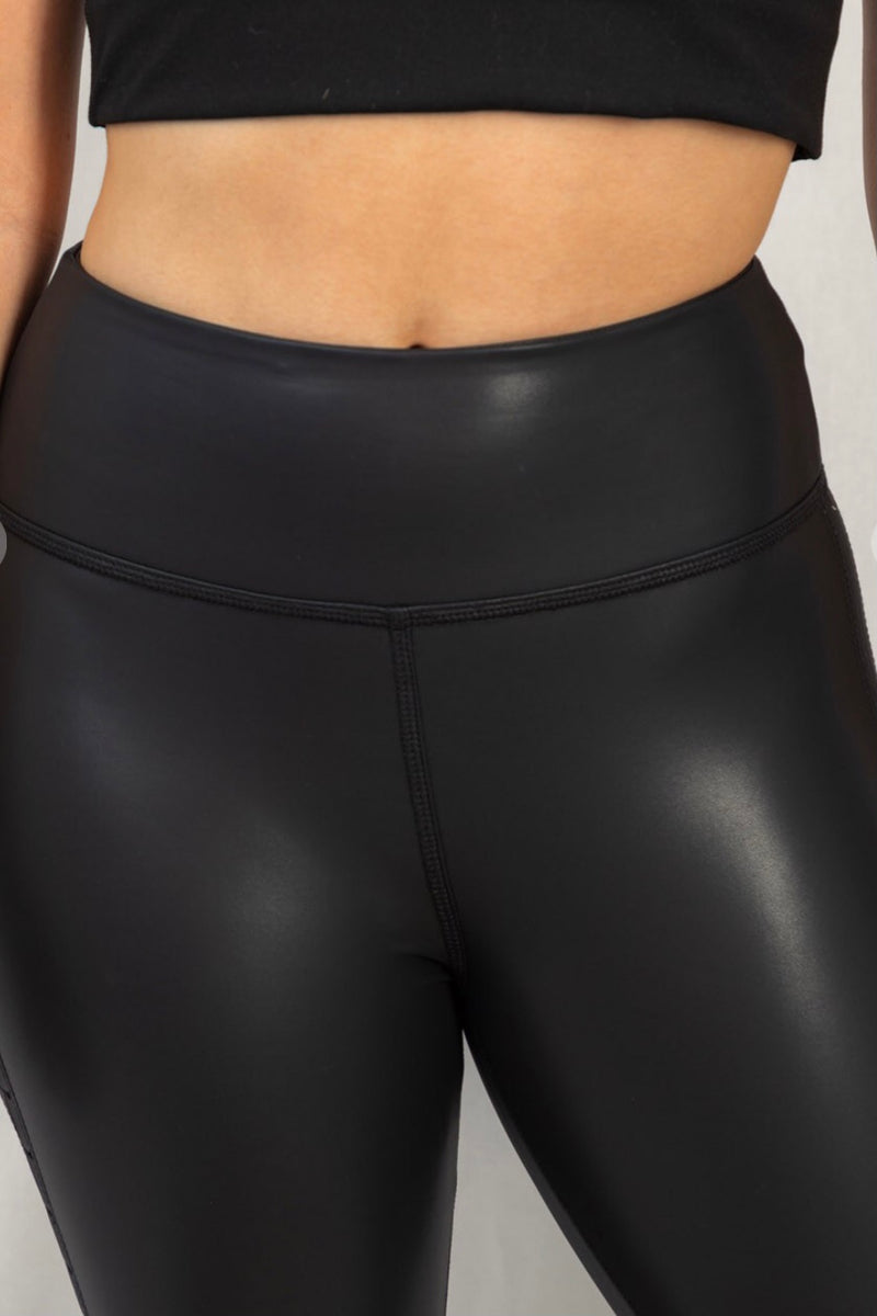 Peekaboo Vegan Leather Leggings