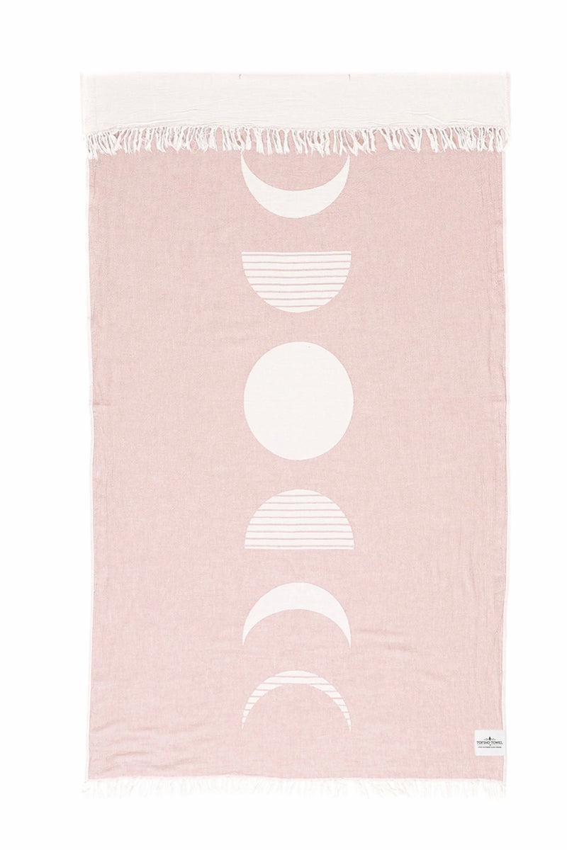 Tofino Towel| moon phase| towel| rosewood|