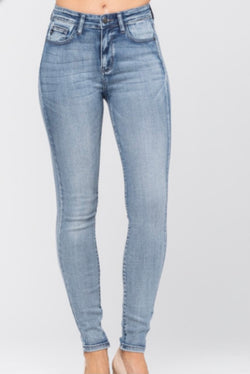 Tori High Rise Acid Wash Skinny Jeans