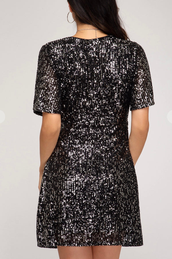 That’s a Wrap Sequin Dress