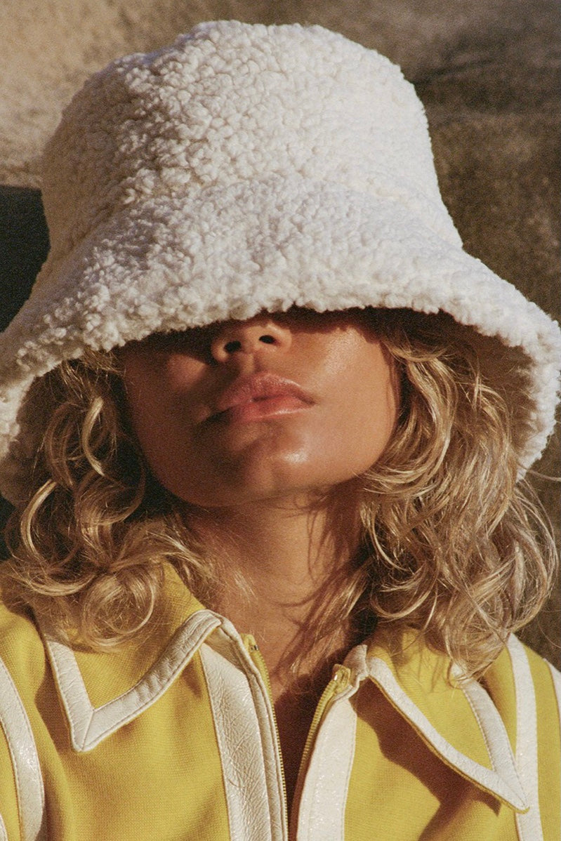Lack of Color Ivory Teddy Bucket Hat