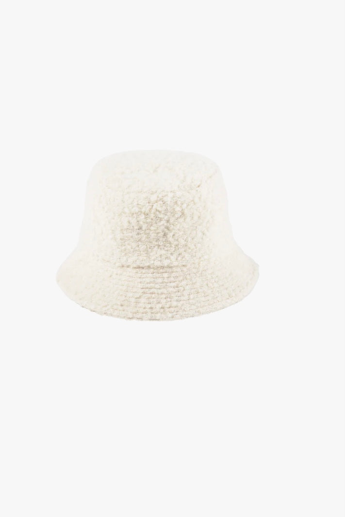 Lack of Color Shore Bucket Hat in Ivory Boucle