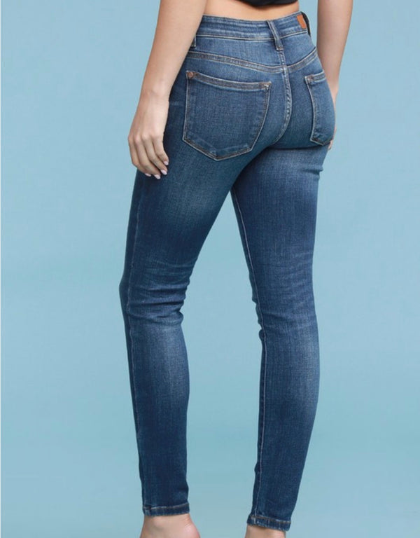 Judy Blue Abby Mid-rise Handsand Skinny Jeans