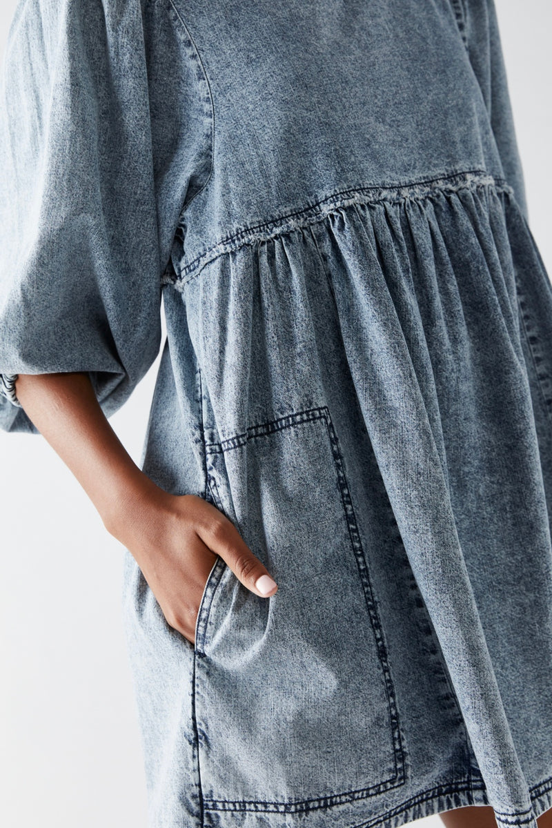 Free People Get Obsessed Denim Mini Dress