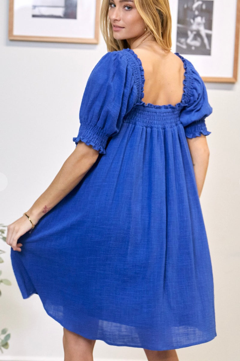 Summer Blues Cotton Dress