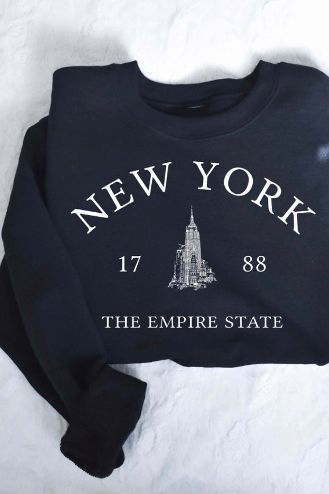 New York New York Crew Neck Sweatshirt