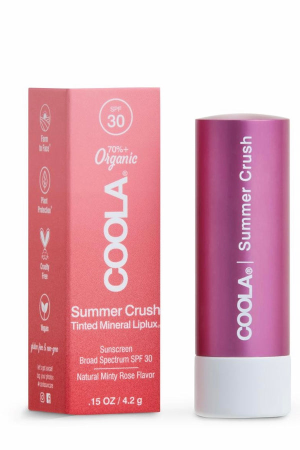 Coola| mineral| spf 30| lip tint| summer crush| pink|