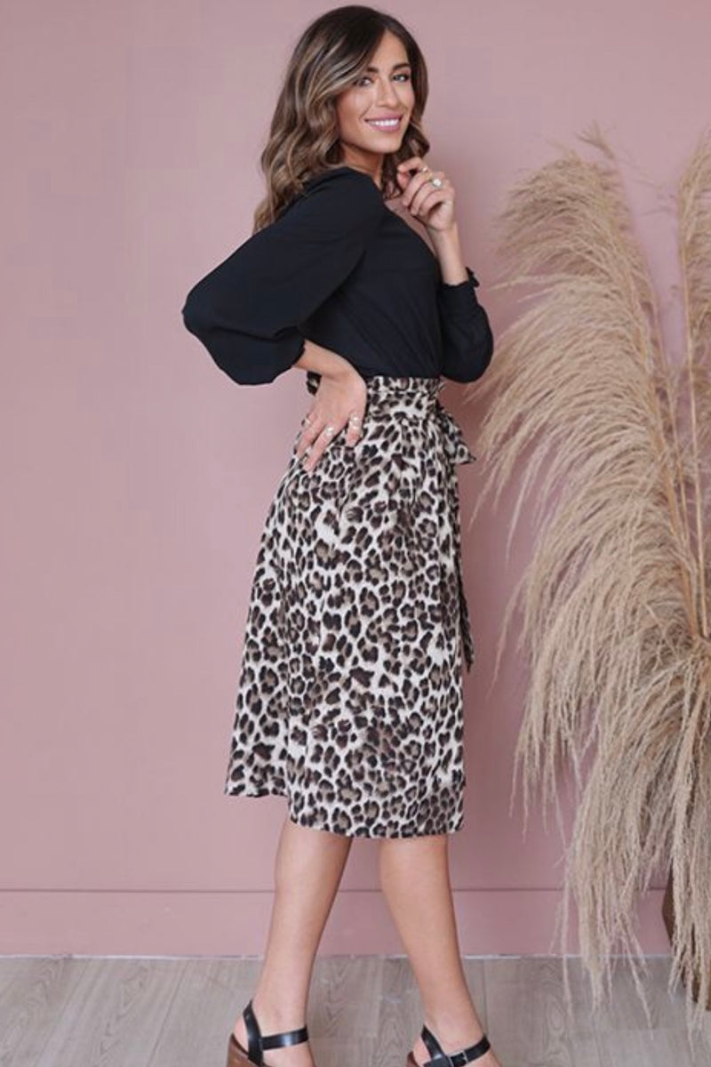 Hear me Roar paper bag skirt in leopard - Size XS & S