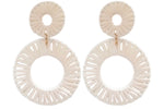 Calypso| raffia| circle| drop| earrings|