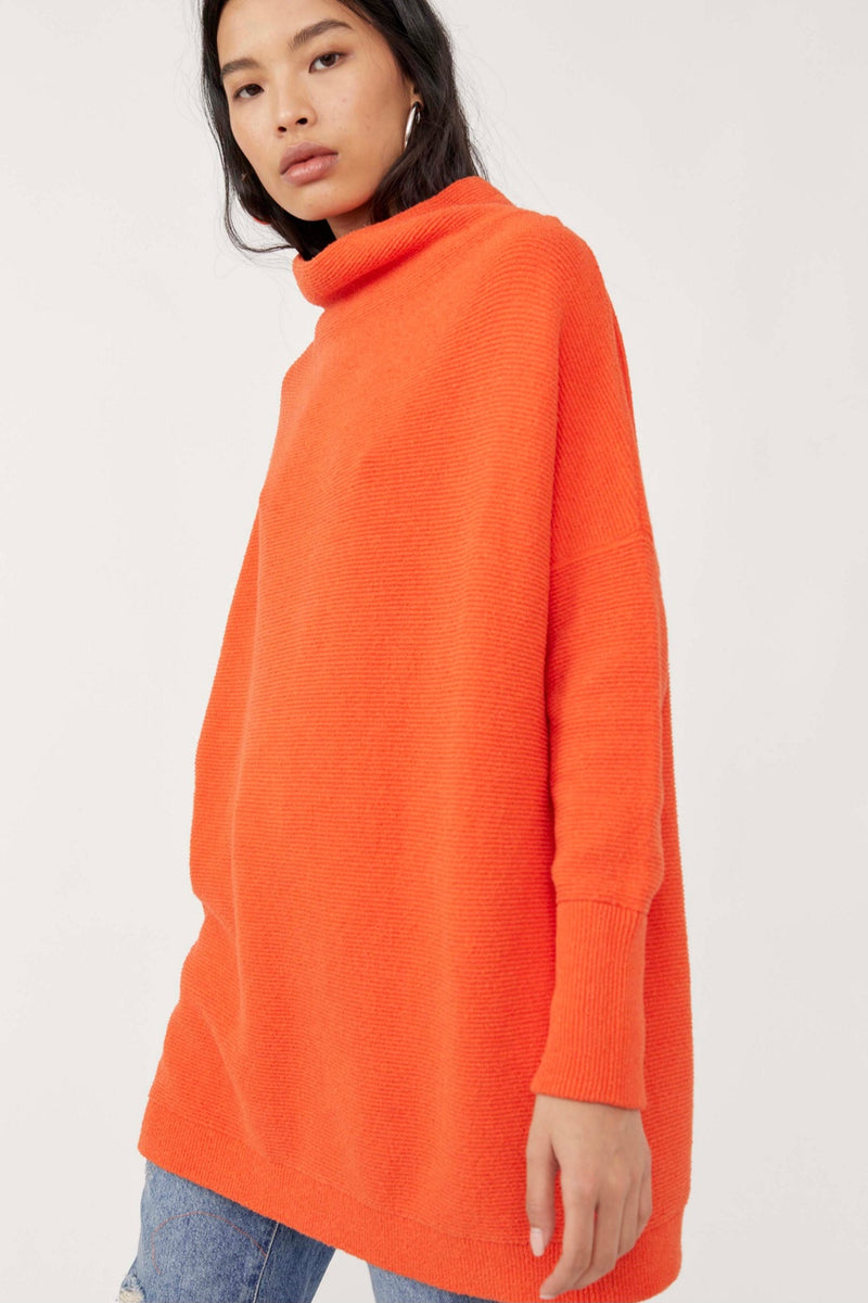 Free People Slouchy Ottoman Tunic Sweater in Audacious - Size S