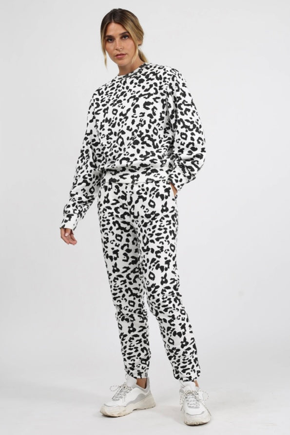 Brunette The Label Snow Leopard Best Friend Jogger - Size S/M & L/XL