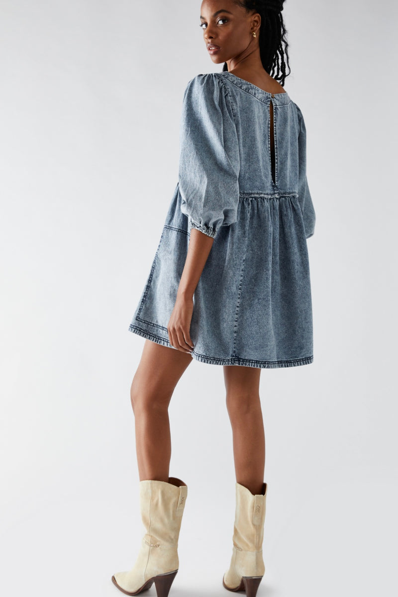 Free People Get Obsessed Denim Mini Dress