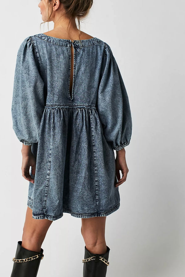 Free People Get Obsessed Denim Mini Dress