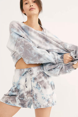 Free people| kelly| washed| short| set| tie dye|