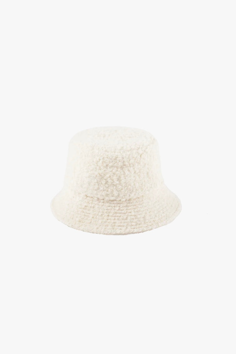 Lack of Color Shore Bucket Hat in Ivory Boucle