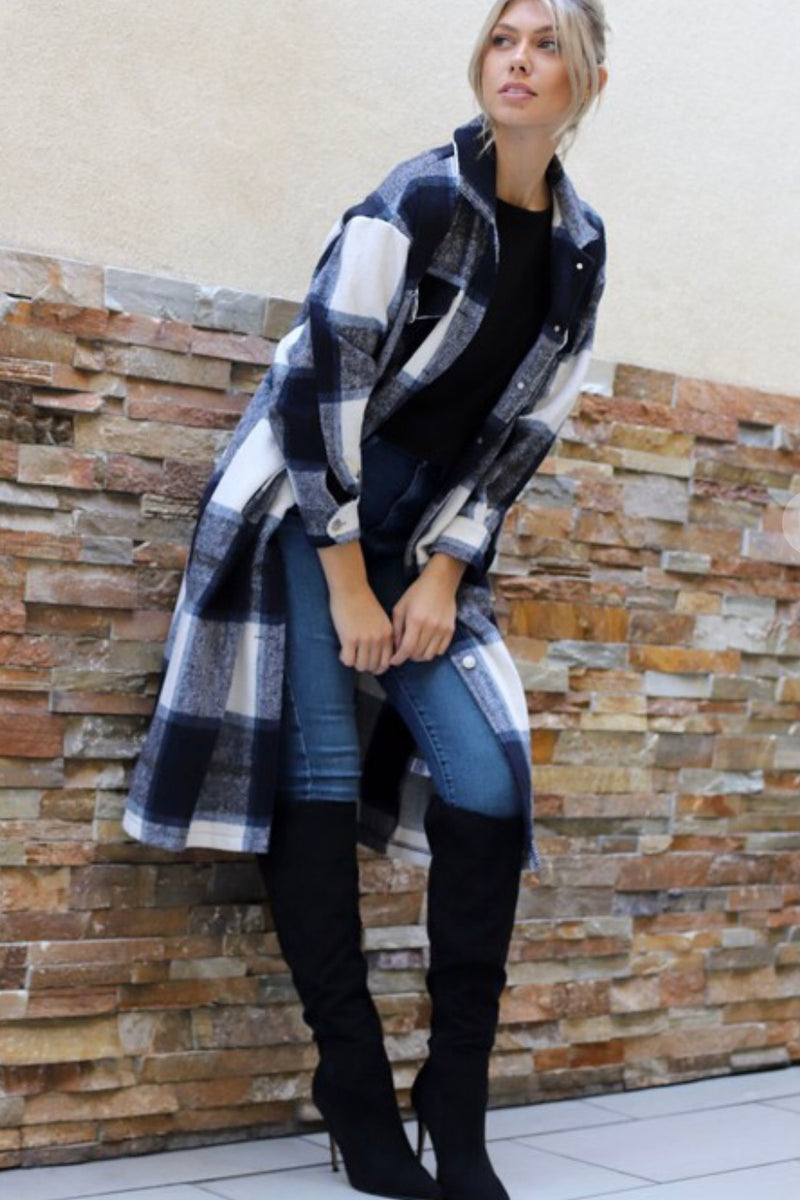 Perfectly Plaid Long Shacket