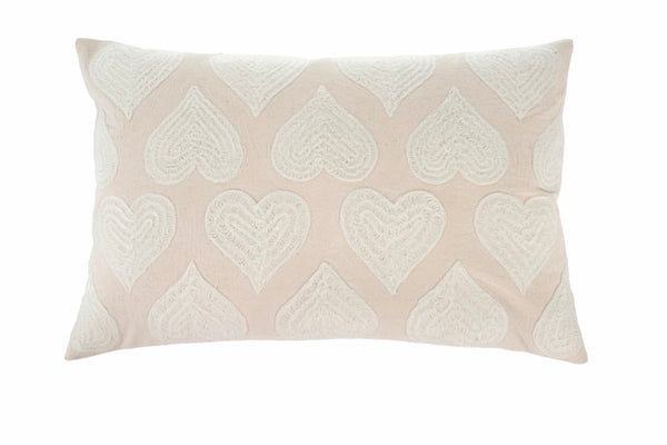 White Heartbeat Pillow