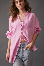 cotton button down top