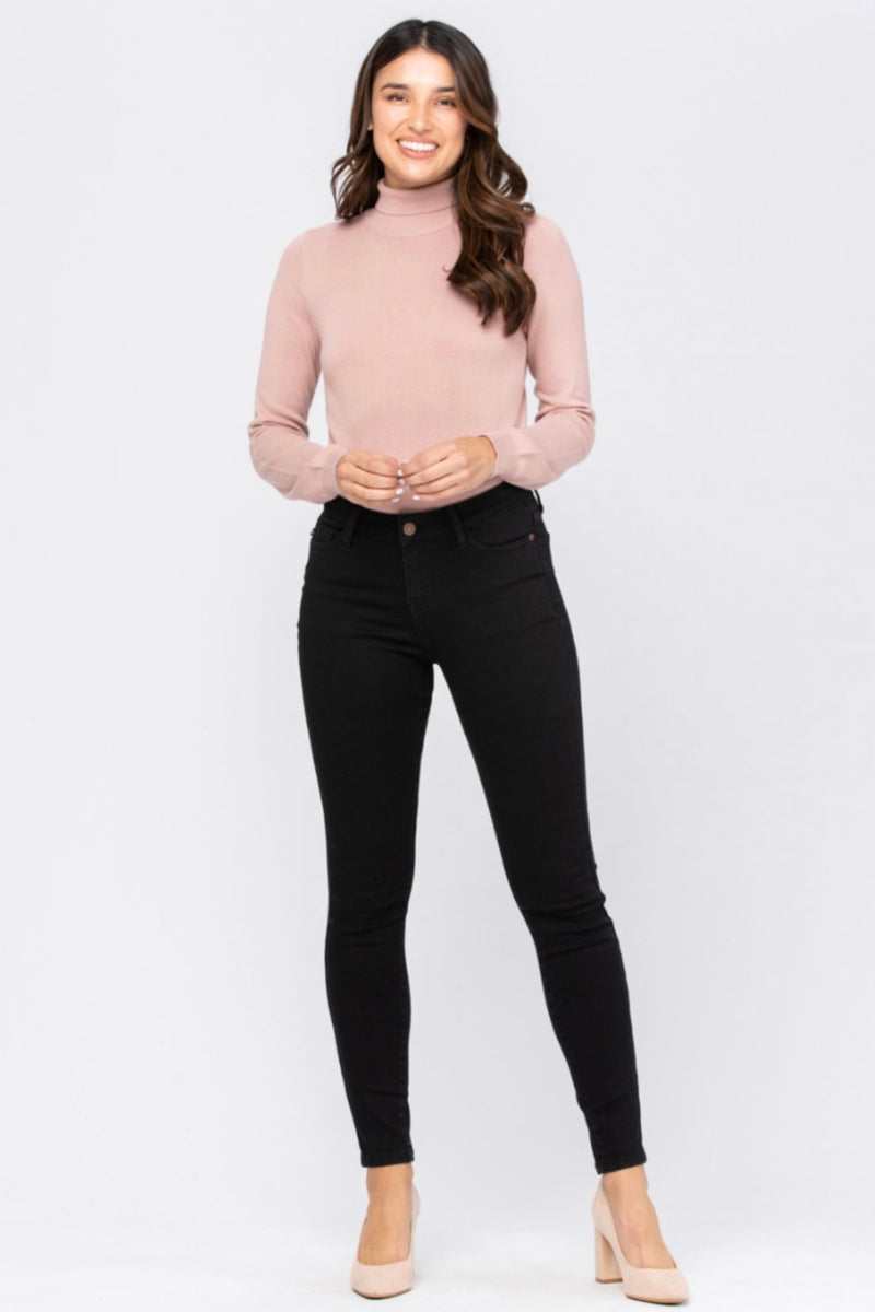 Zoe Take 2 Black Mid-rise Skinny Jeans