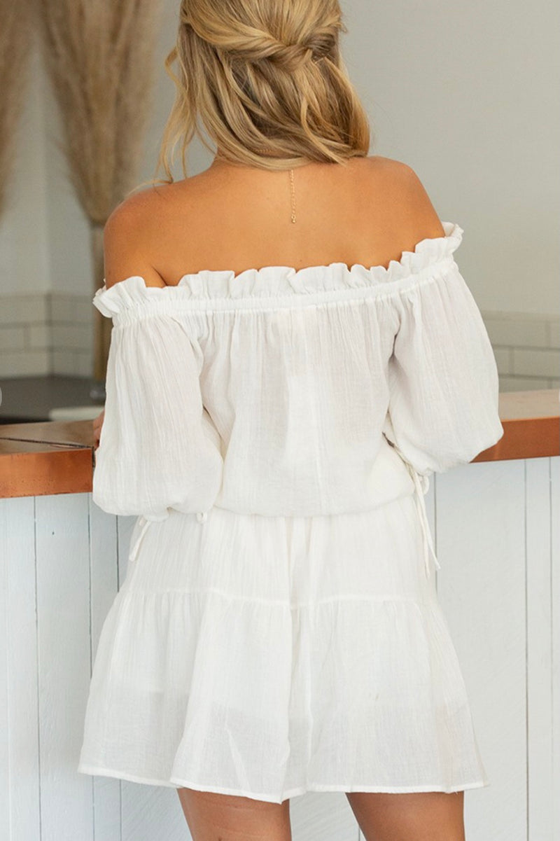 Laney Off Shoulder Cotton Dress