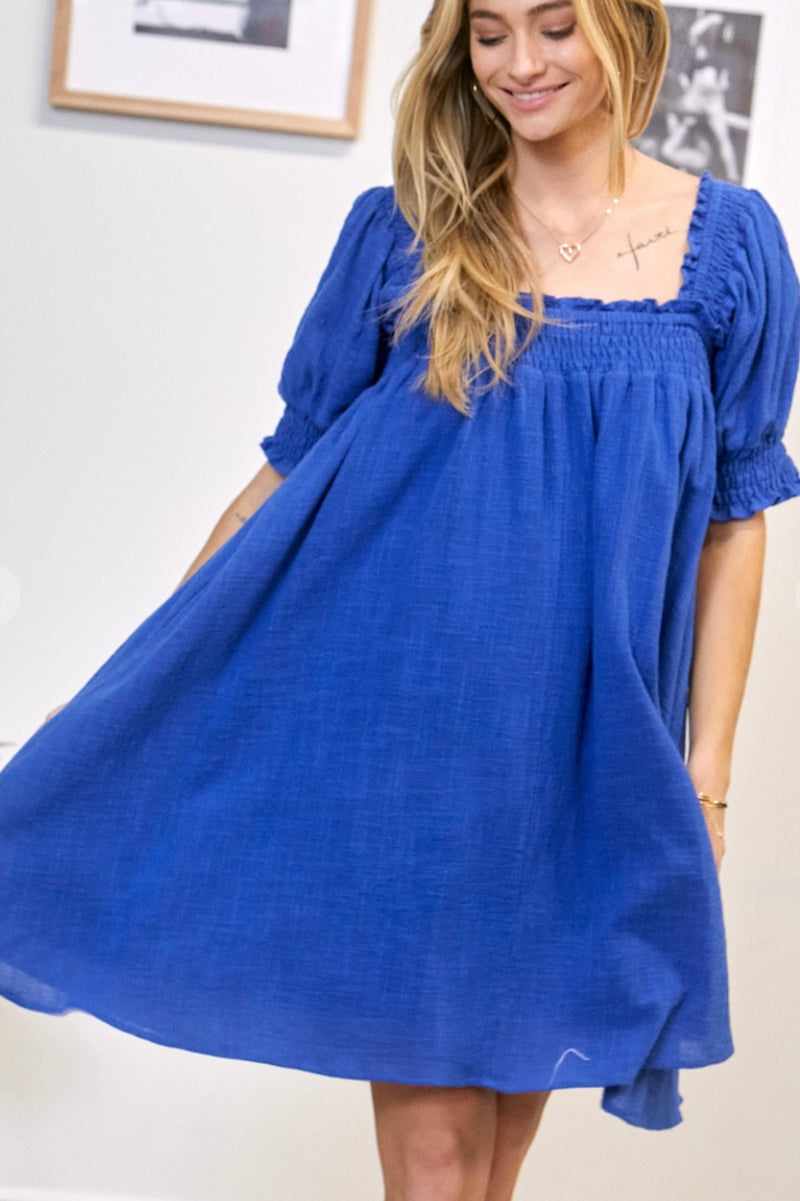 Summer Blues Cotton Dress