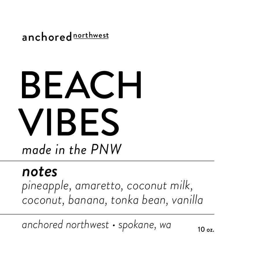 Beach Vibes Wood Wick Rustic Farmhouse Soy Candle