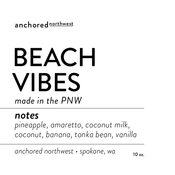 Beach Vibes Wood Wick Rustic Farmhouse Soy Candle