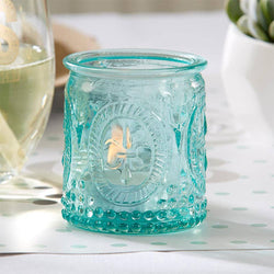 Vintage| blue| glass| tealight| holder|