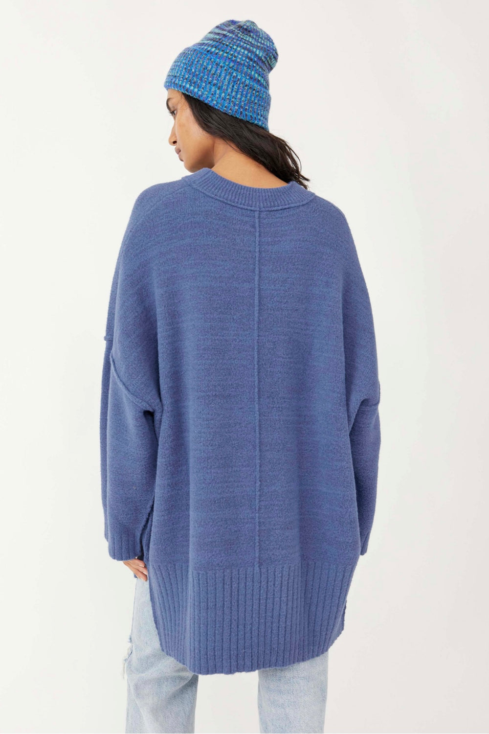 Free People Peaches Tunic Sweater Blue Indigo Size XS – Aqua Bay