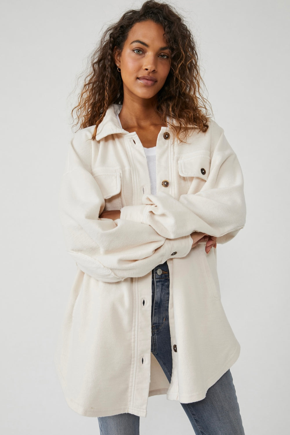 Free People Ruby Jacket Champagne Dreams - Last One Size M – Aqua