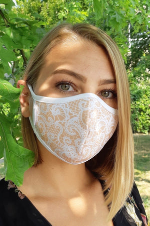 White Lace Face Mask