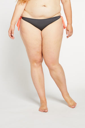Aqua Bay Swim Co, grey bikini, swimsuits canada, curvy bathing suits canada, side tie bikini bottoms canada, grey bikini bottoms canada